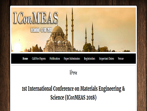 1<sup>st </sup>International Conference on Materials Engineering & Science (IConMEAS, 2018)