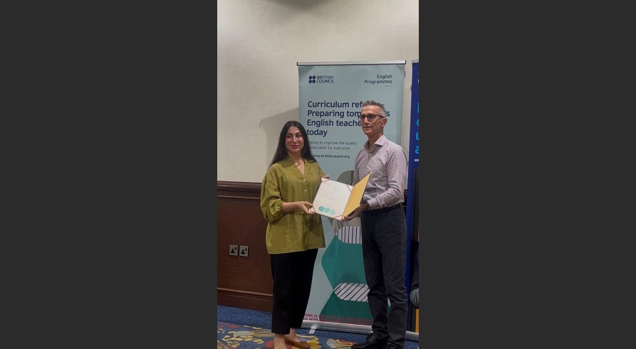 The participation of a lecturer from the College of Basic Education in a training workshop.