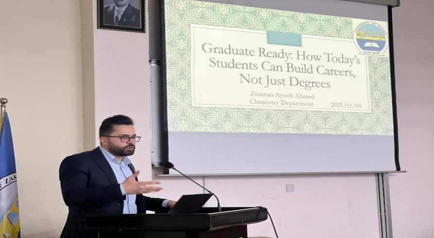 At Zakho University, a seminar on the topic “Graduate Readiness: Equipping Students for Careers Beyond the Classroom” was presented.